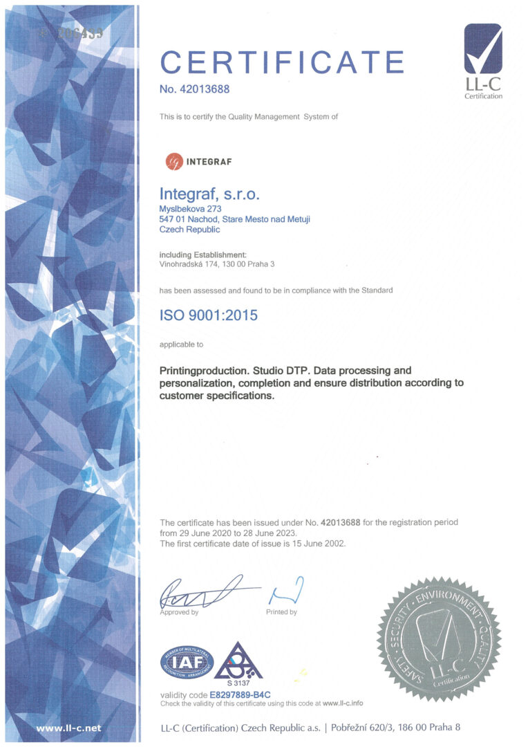 Certifikát
